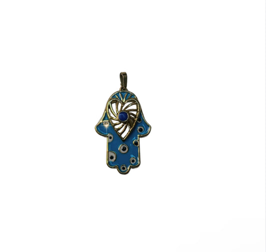 BLUE HAMZA PENDANT