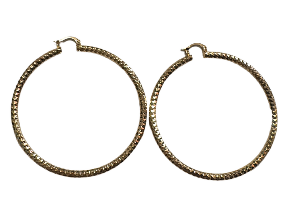 GOLD TWIRLED HOOPS