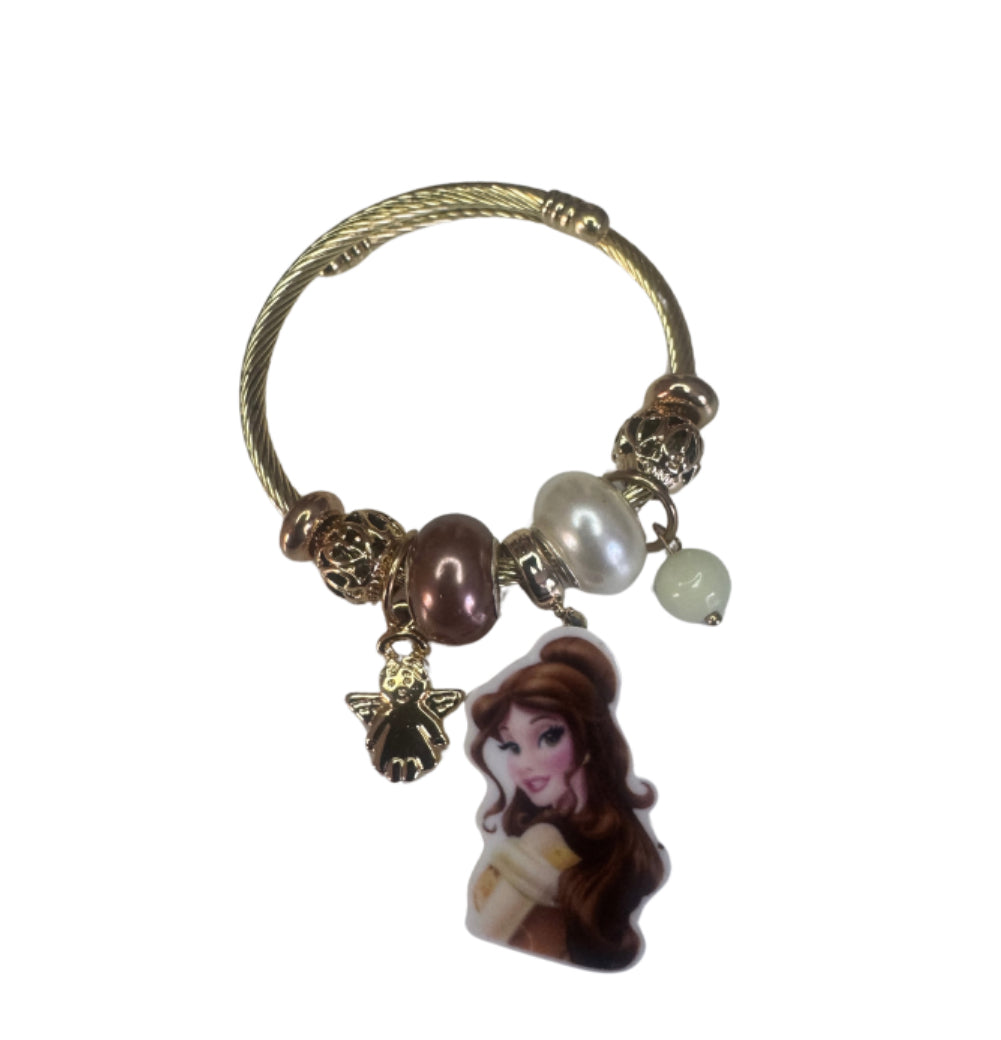 Pulsera con dije de la princesa Bella