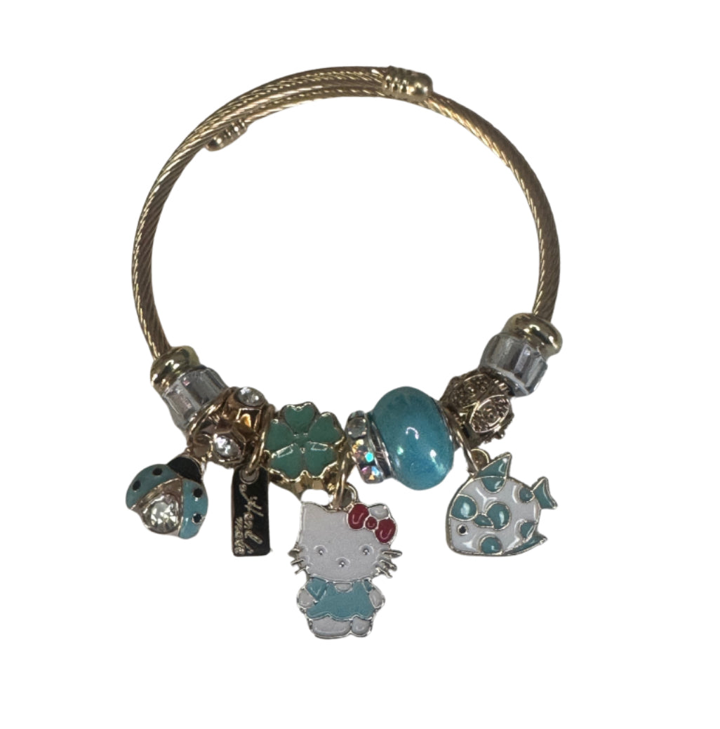 Pulsera azul de Hello Kitty