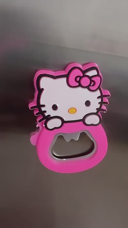 Abridor de botellas/imán de Hello Kitty